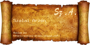 Szalai Arzén névjegykártya